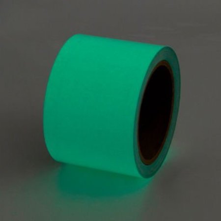 TOP TAPE AND LABEL Safety Glow Photoluminescent Tape, 4"W x 30'L Roll, 523524P 523524P